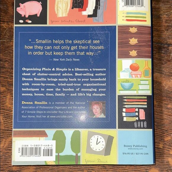 Organizing Plain & Simple by - Multicolor Guide by Donna Smallin - Picture 2 of 3